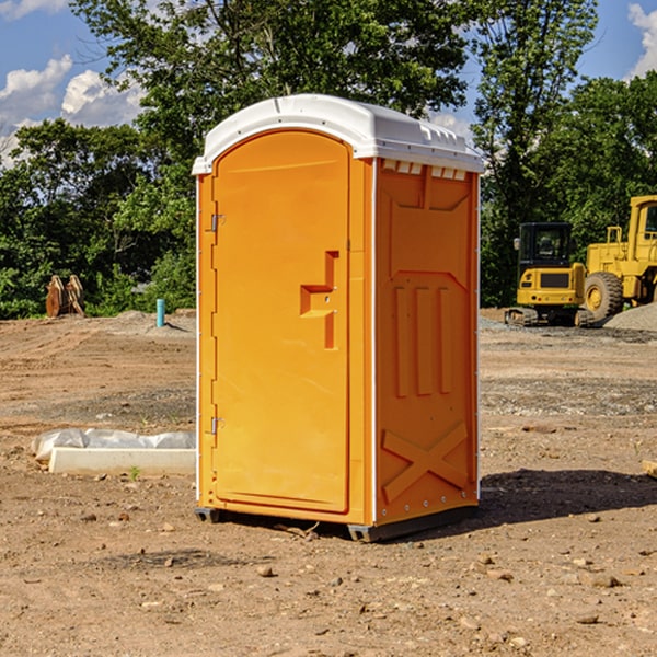 how often are the porta potties cleaned and serviced during a rental period in Bremer County IA